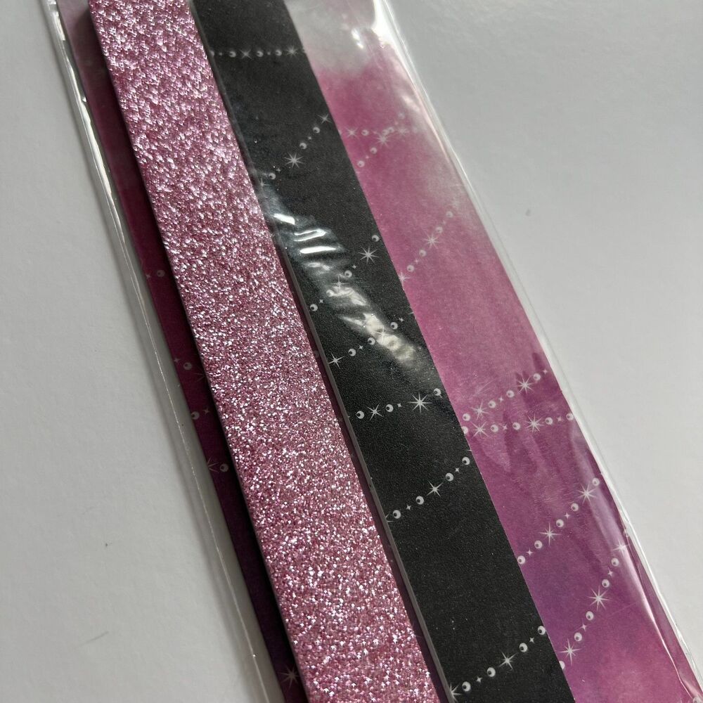 Nail File Duo (2 Nail Files) - Glitter Pink & Celestial Black NIB/NWT